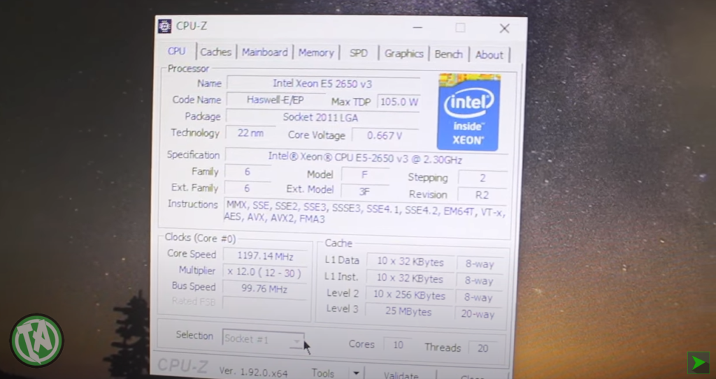 Analise do Ryzen Xeon 2650 V3