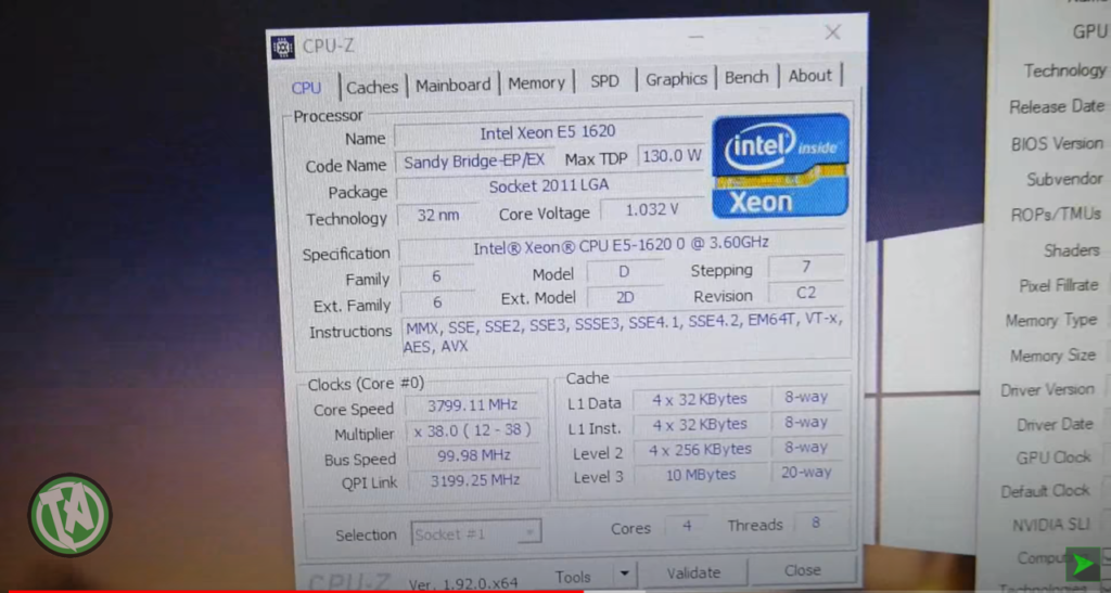 CPU-Z Xeon E5-1620