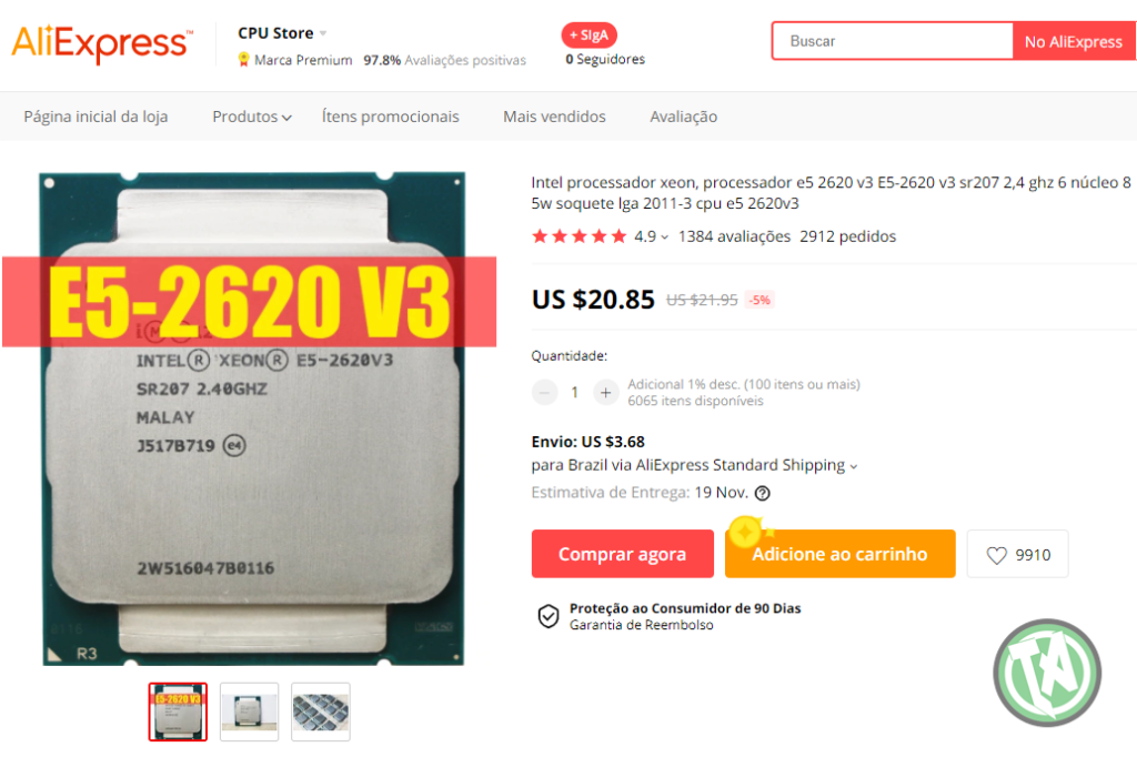 Xeon E5-2620 V3 é um item barato