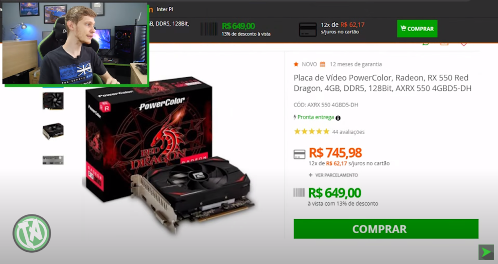 RX 550 4GB Red Dragon