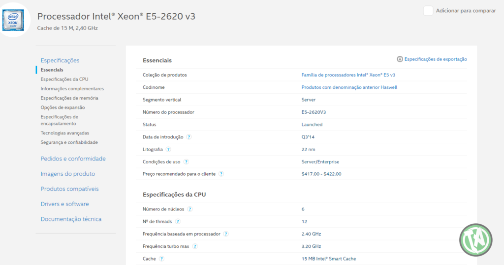 Xeon E5-2620 v3